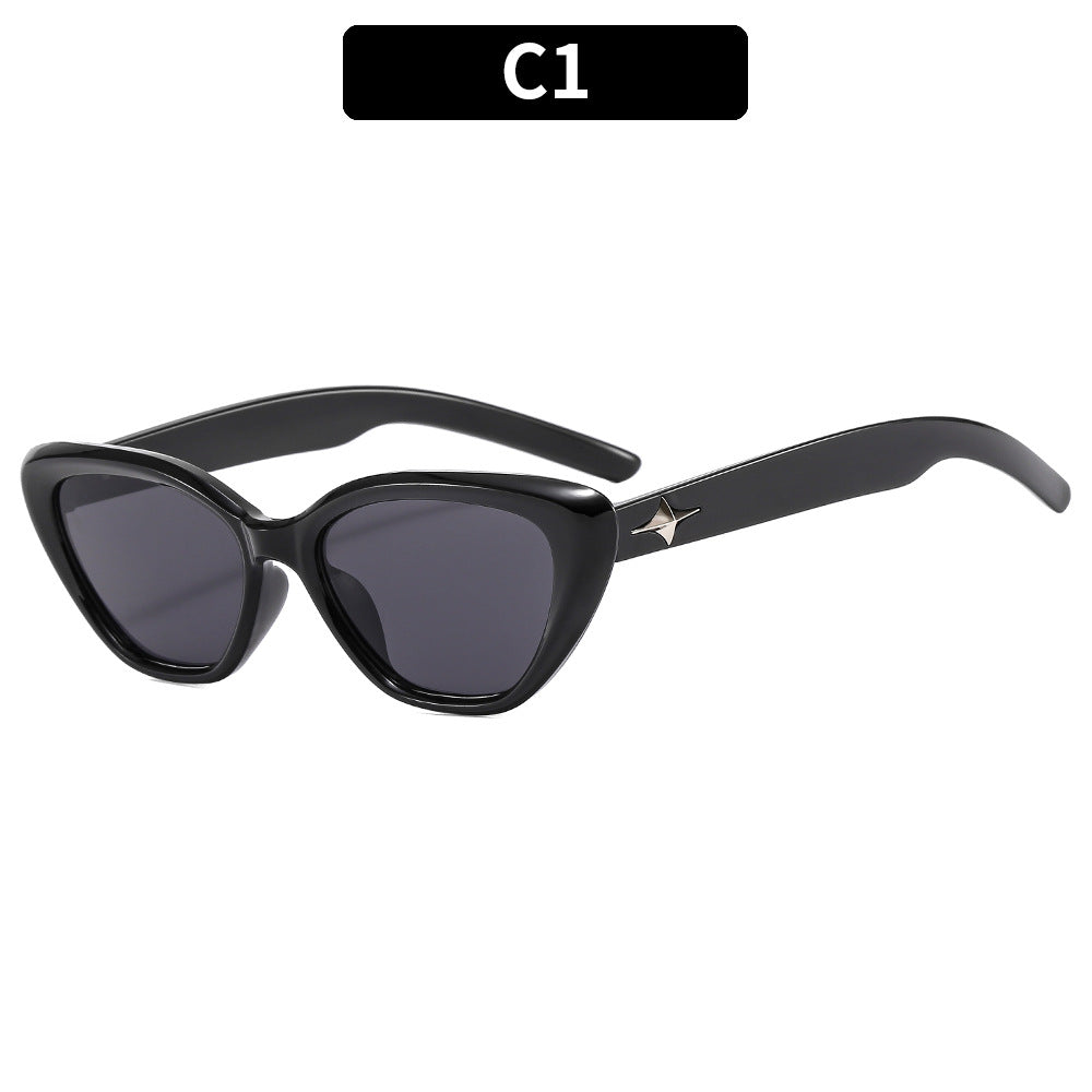 Wholesale PC Small Frame Cat's Eye UV Resistant Sunglasses